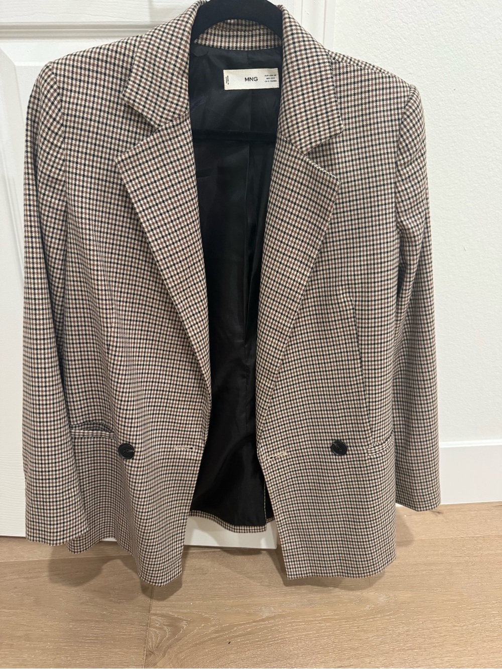 Mango Brown Houndstooth Women's Blazer